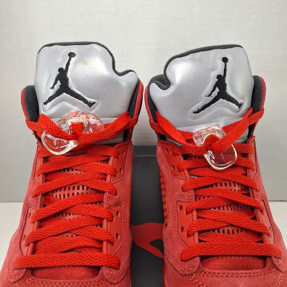 Air Jordan 5 Retro Mens 12 Red Suede 136027-602 Basketball Shoes Sneakers main image 11